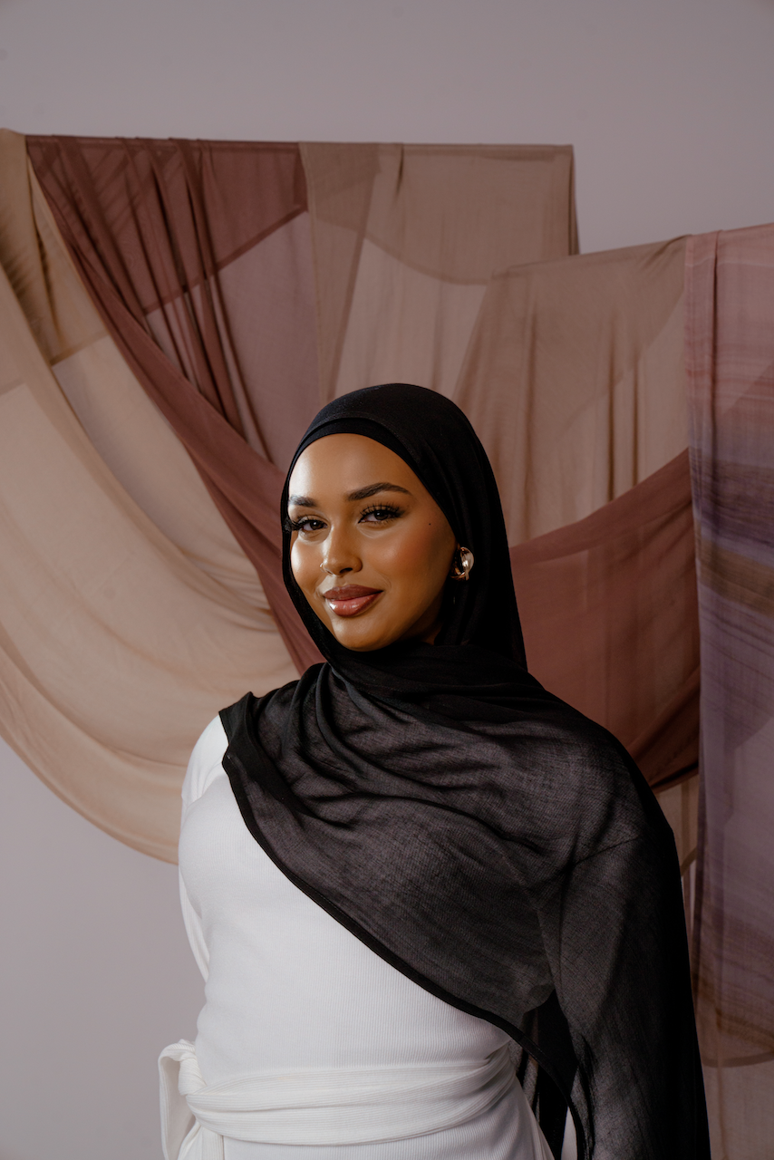 Midnight Hijab With Matching Under Cap