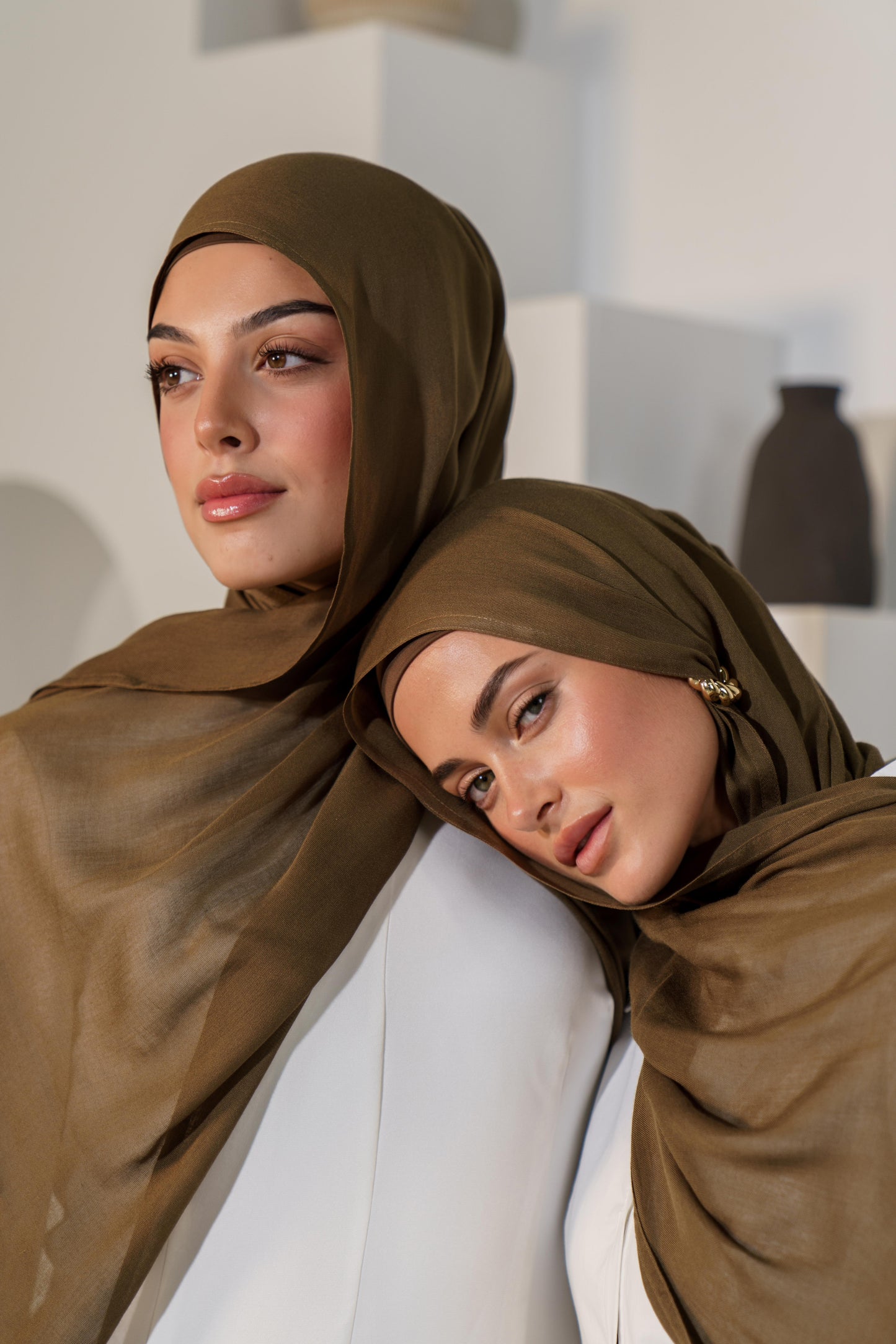 Hazel Hijab With Matching Ninja Cap