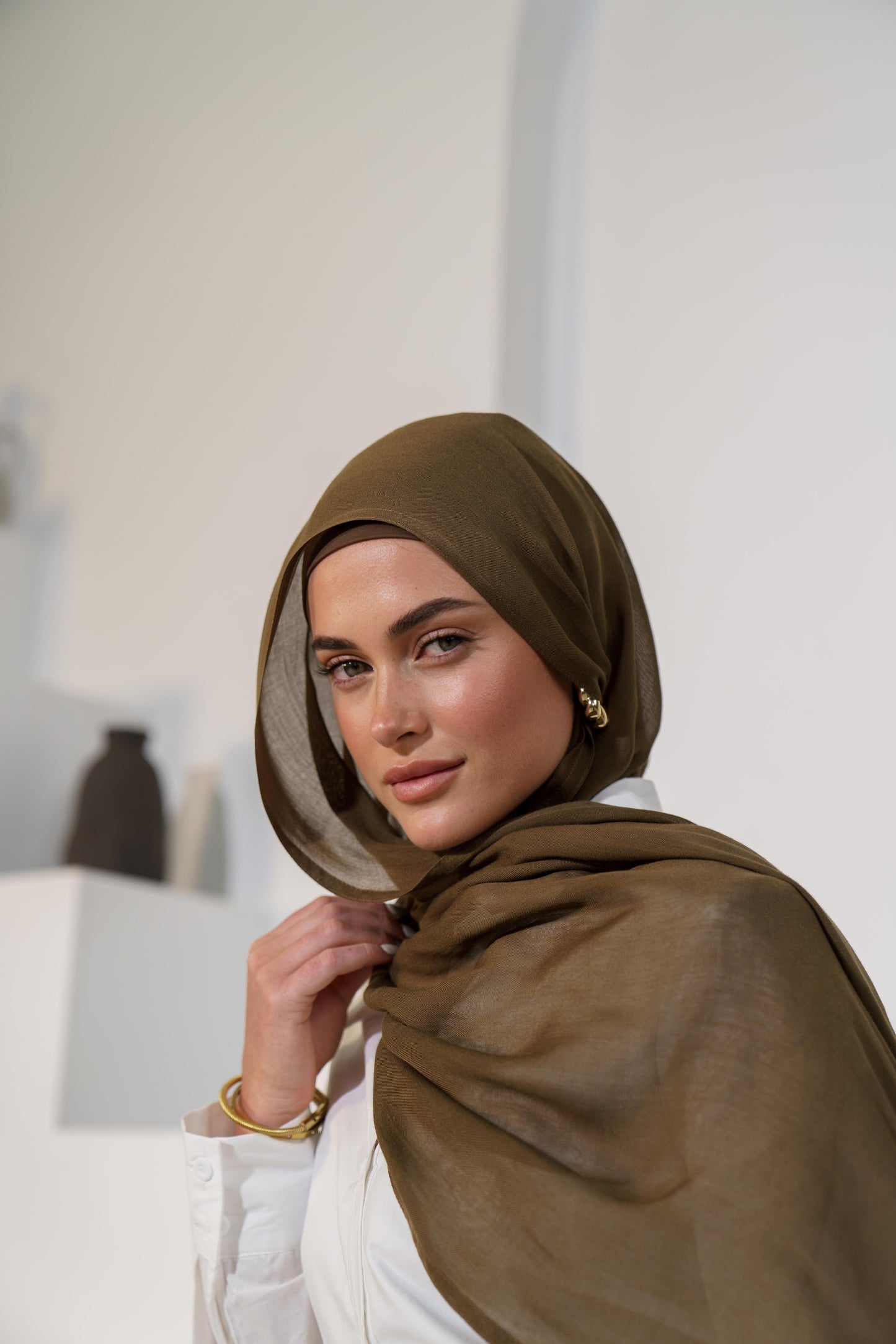 Hazel Hijab With Matching Ninja Cap