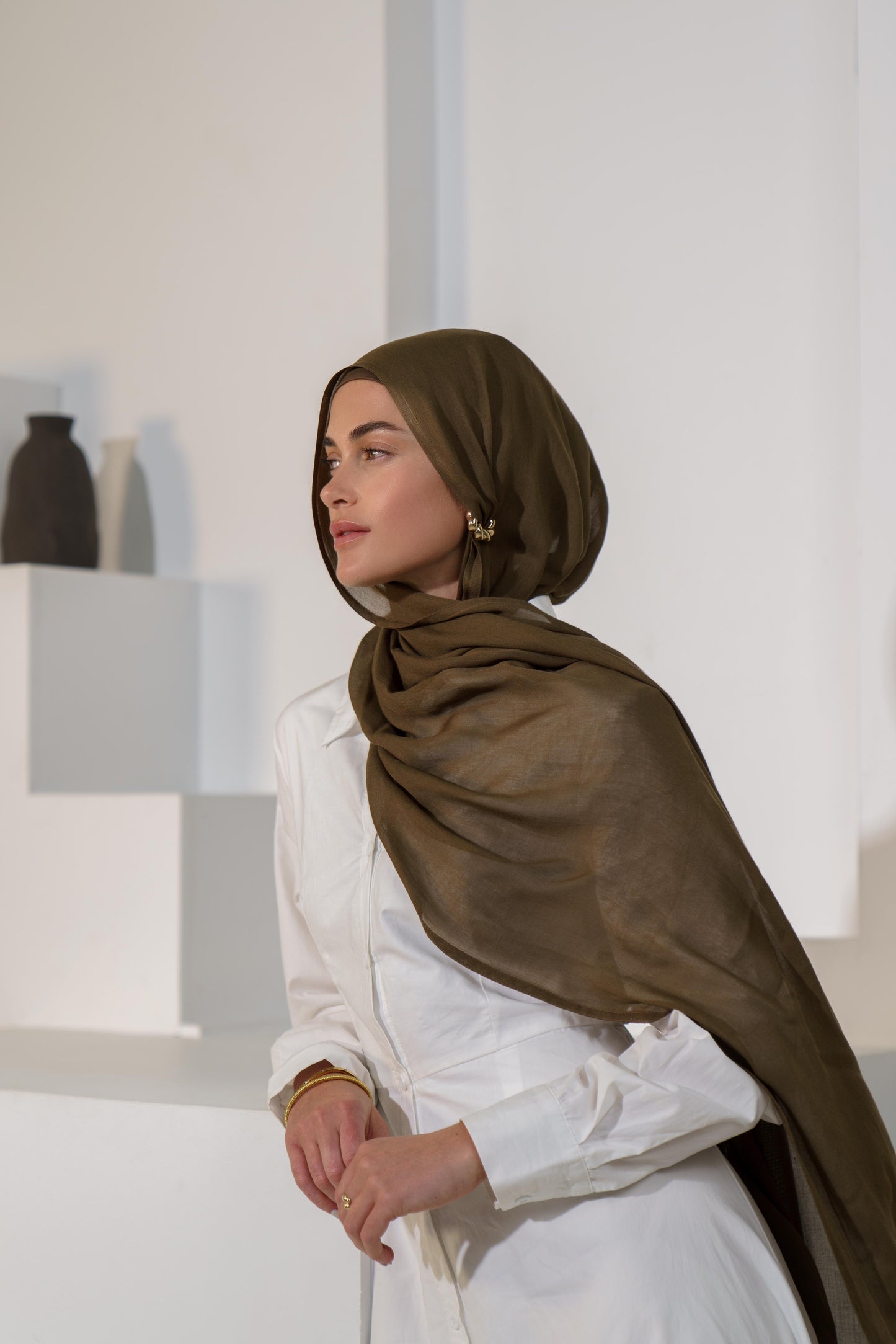 Hazel Hijab With Matching Ninja Cap