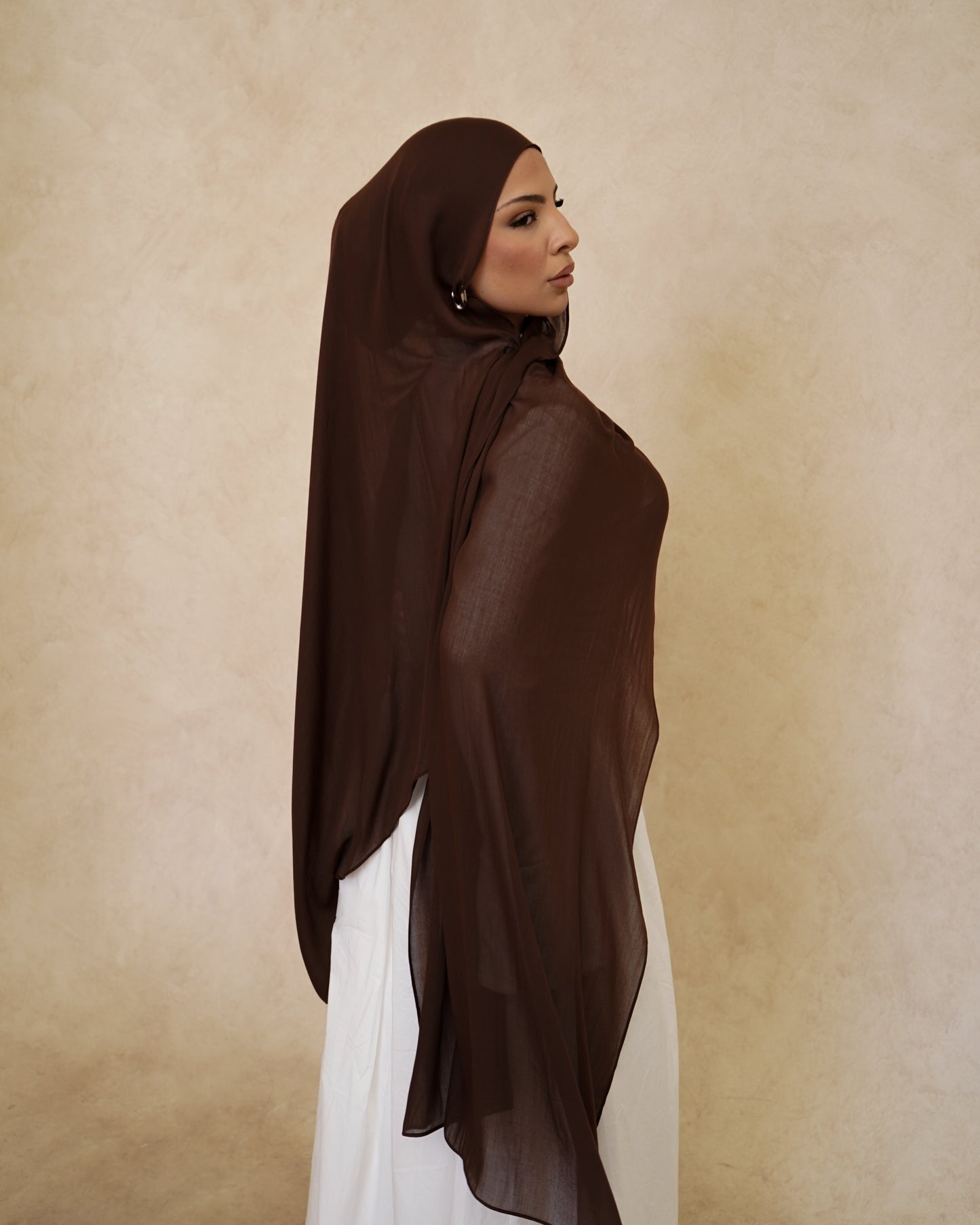 Walnut Hijab With Matching Under Cap