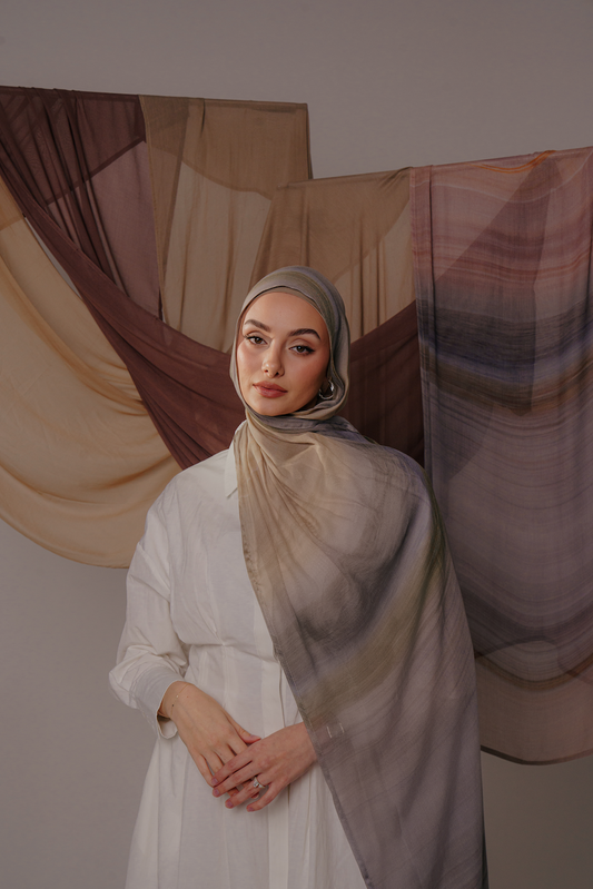 Desert Storm Printed Hijab