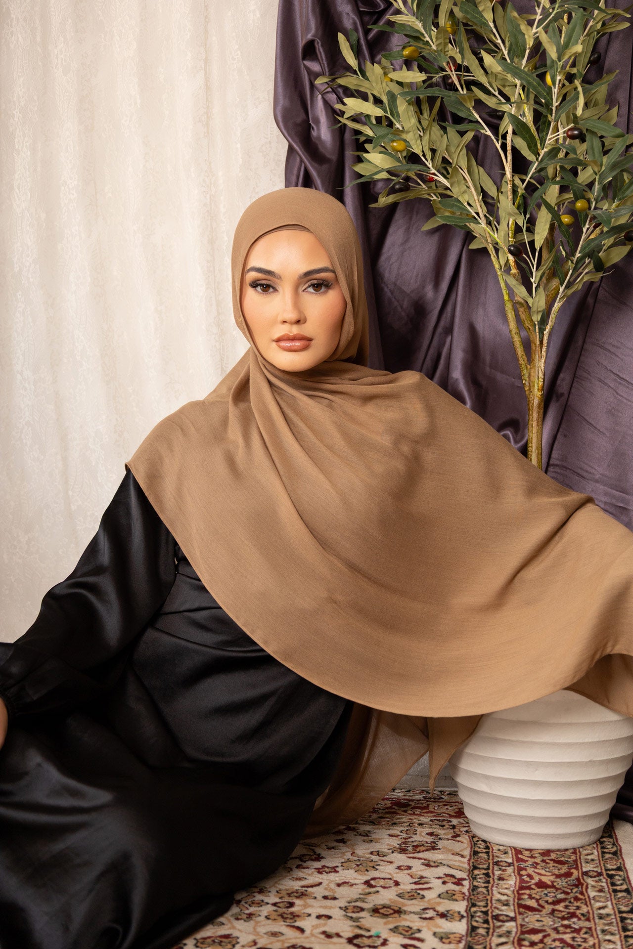 Caramel Hijab with Matching Under Cap
