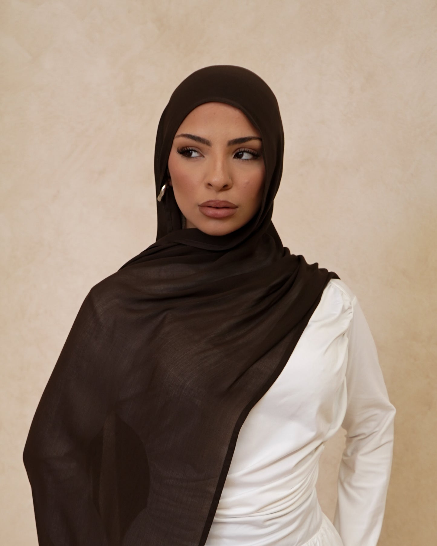 Expresso Hijab With Matching Under Cap