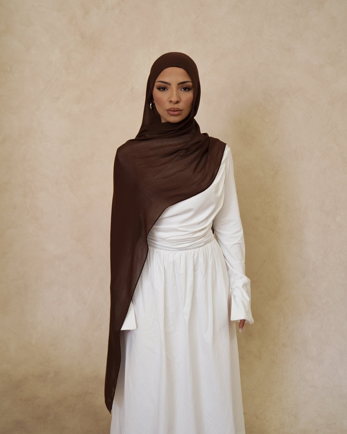 Walnut Hijab With Matching Under Cap