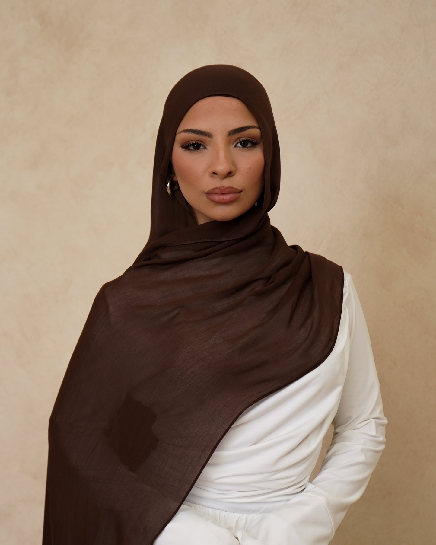 Walnut Hijab With Matching Under Cap