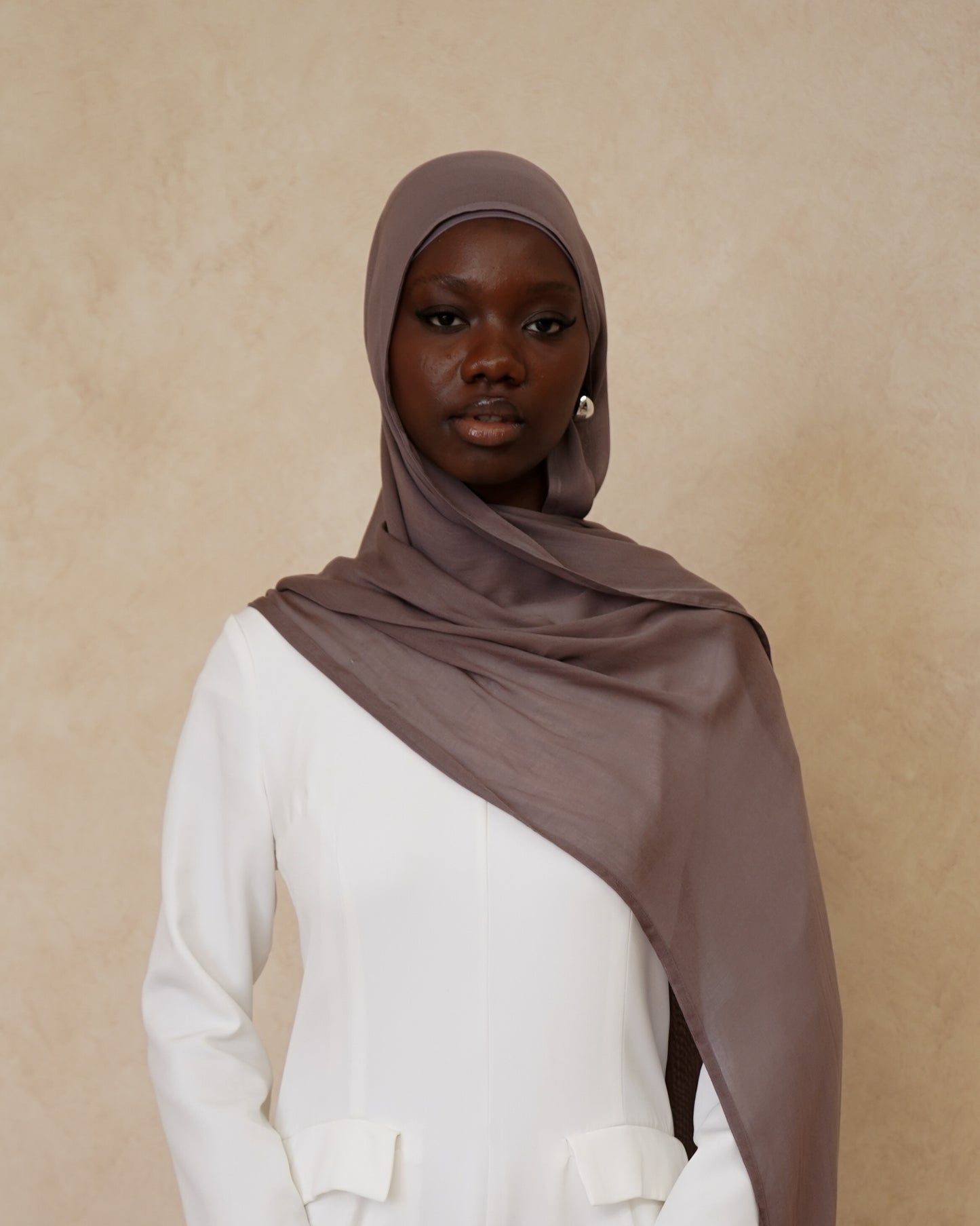 Mauve Hijab With Matching Under Cap