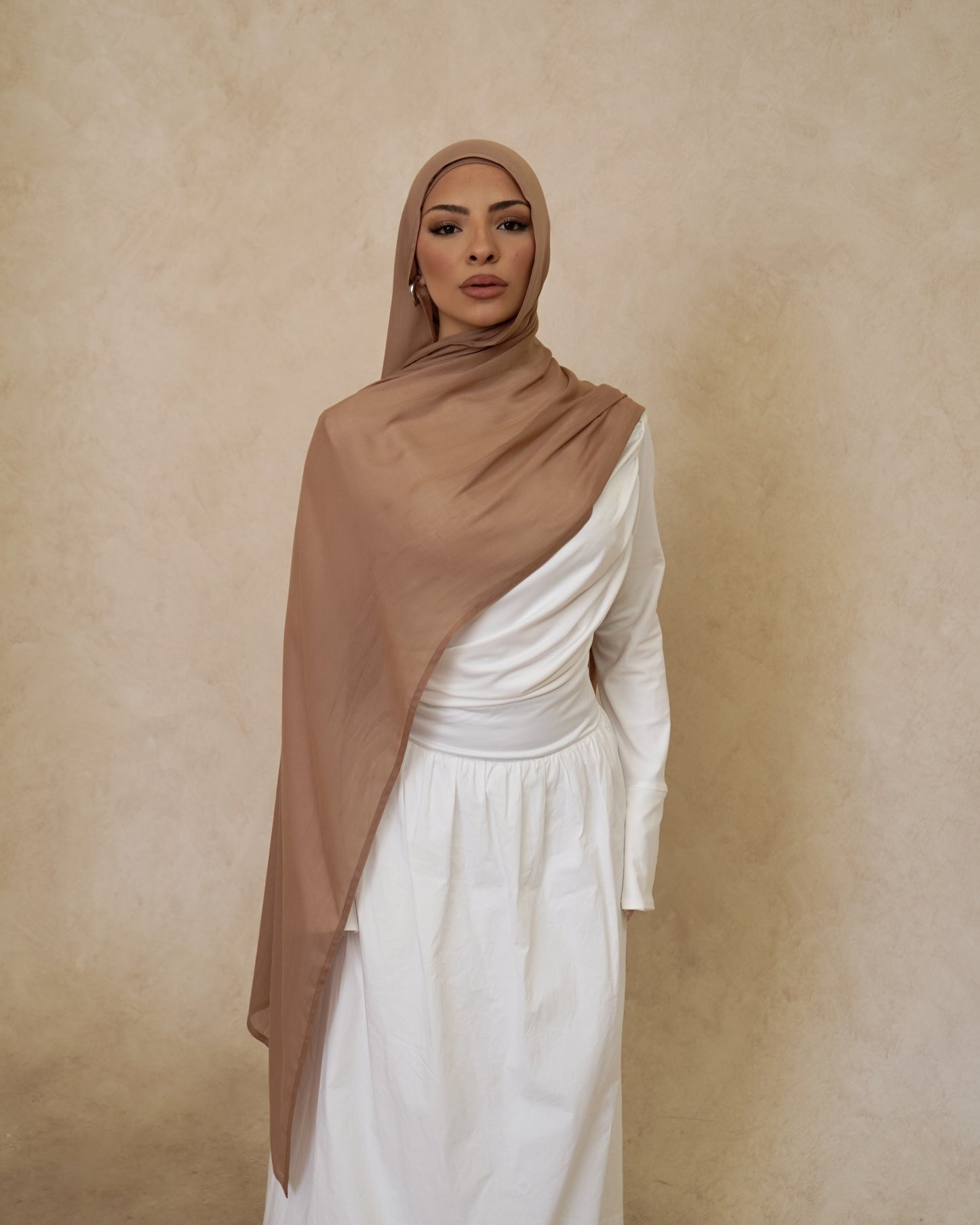Toffee Hijab With Matching Under Cap