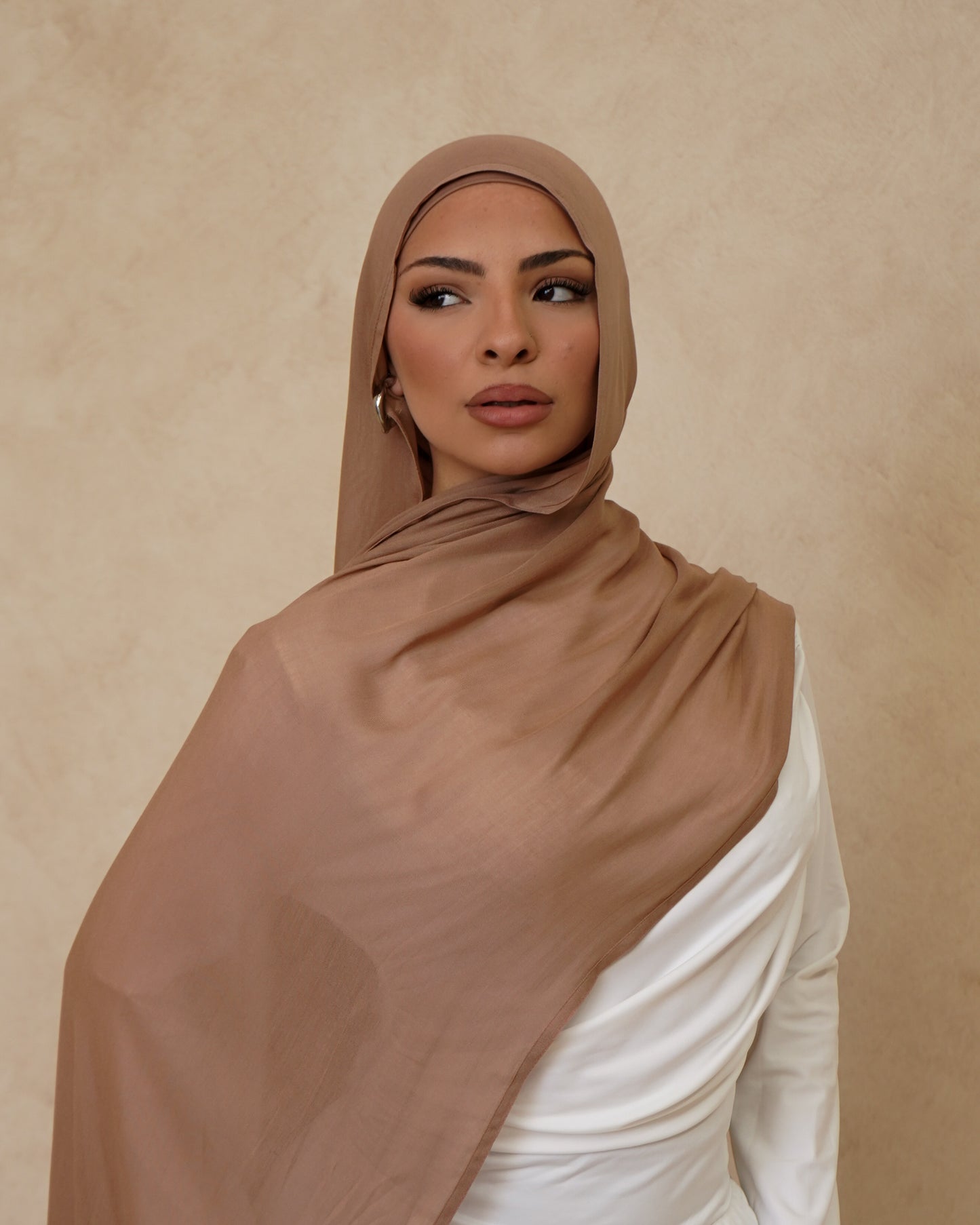 Toffee Hijab With Matching Under Cap