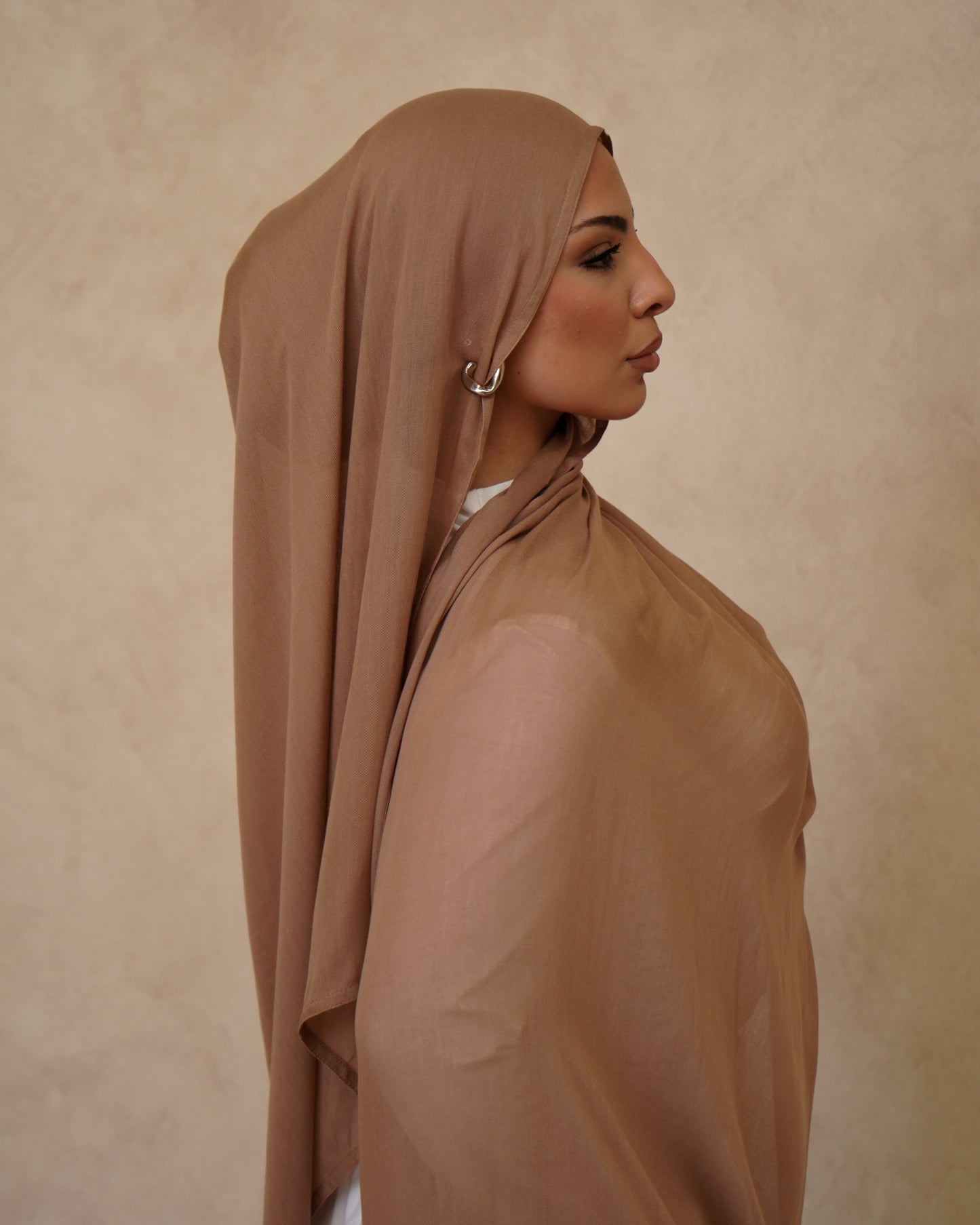 Toffee Hijab With Matching Under Cap