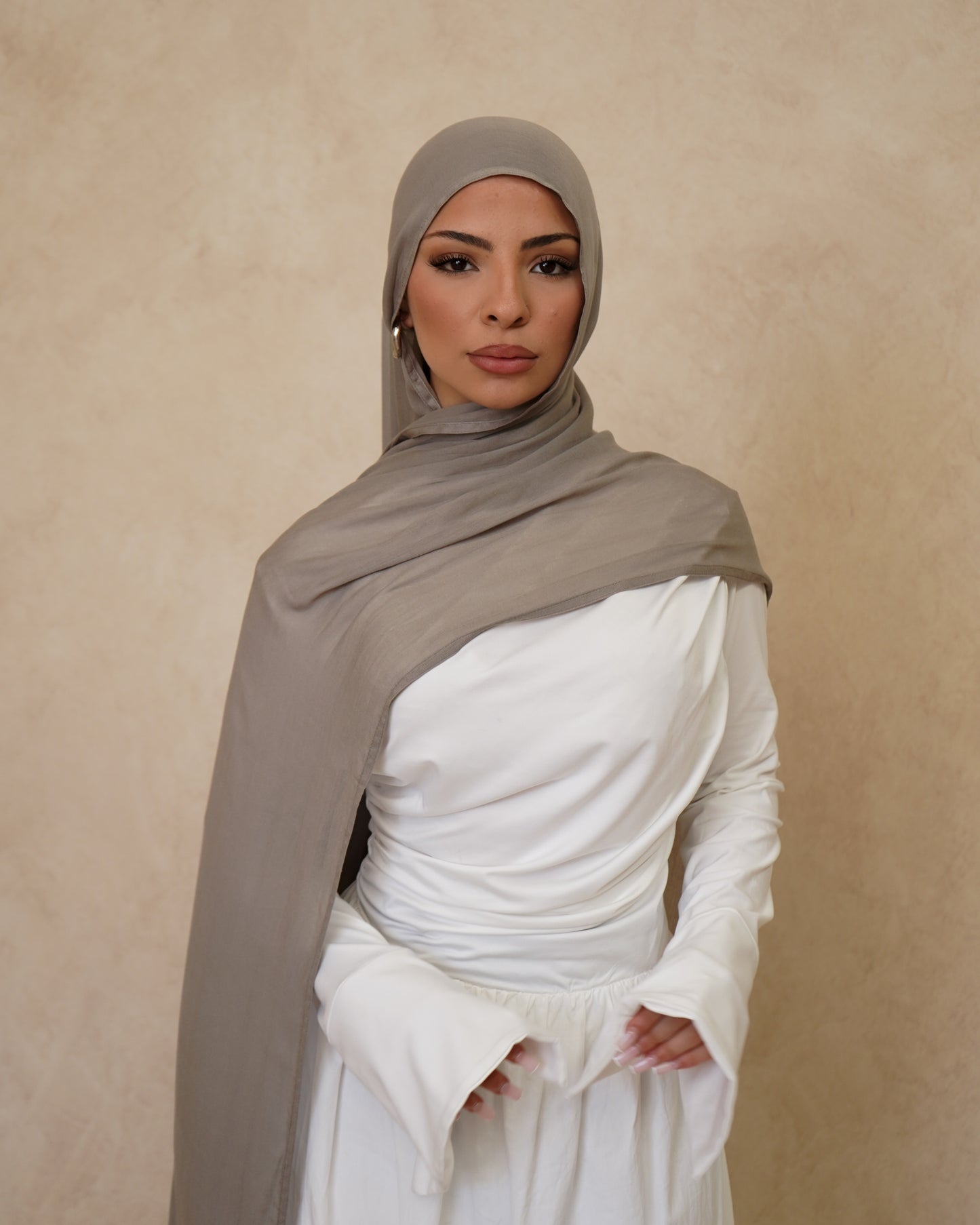 Sage Hijab With Matching Under Cap