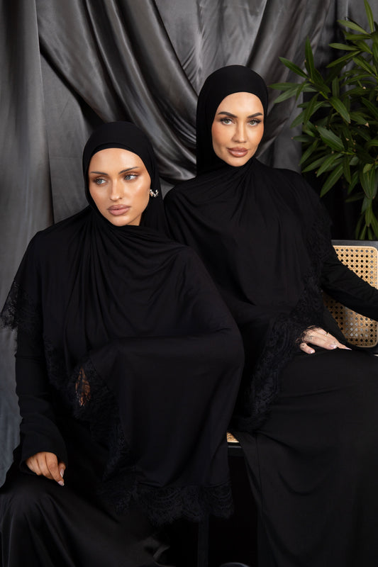 Midnight Lace Jersey Set