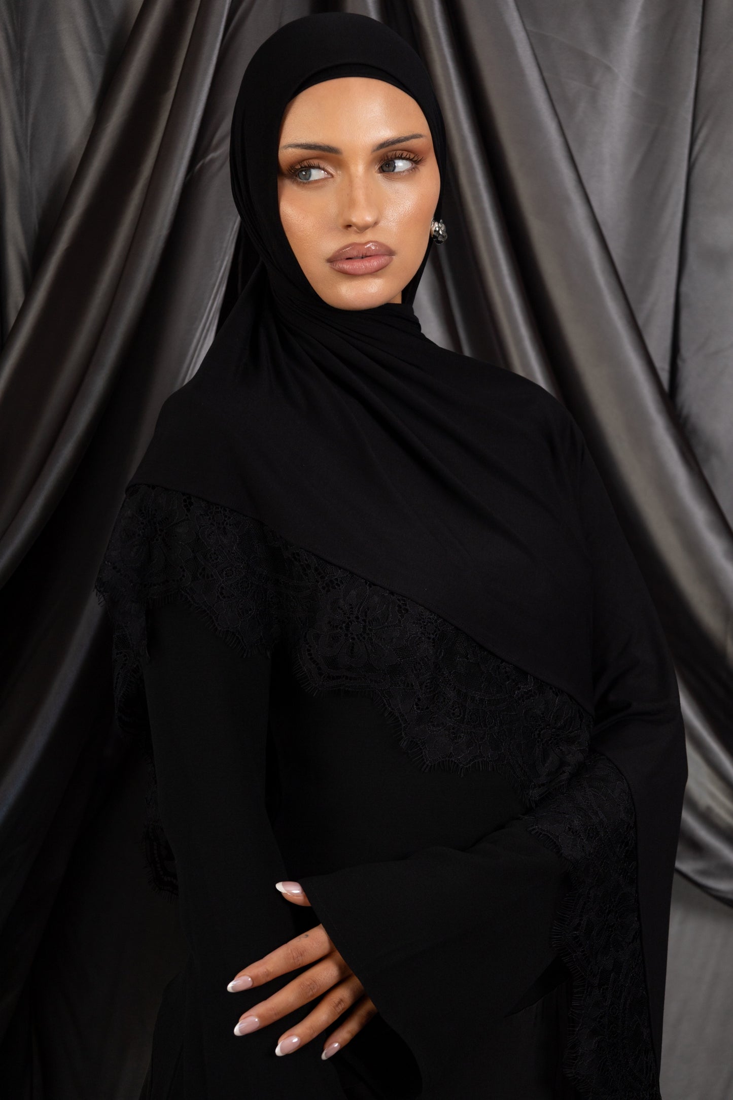 Midnight Lace Jersey Set