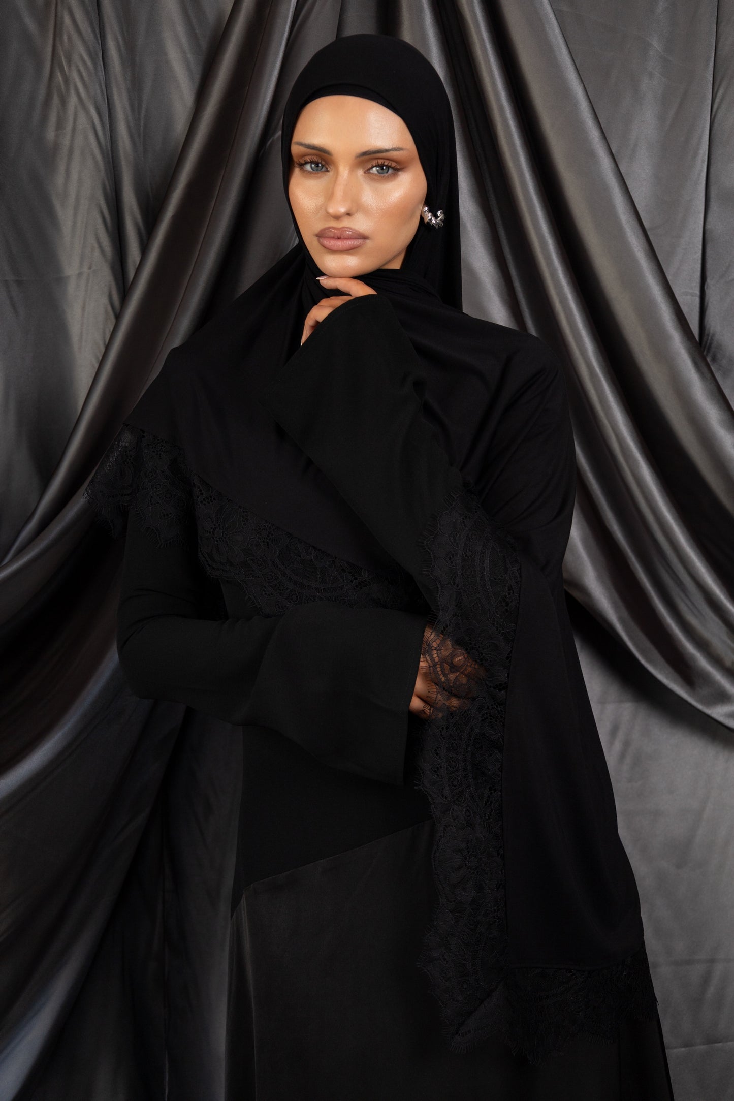 Midnight Lace Jersey Set