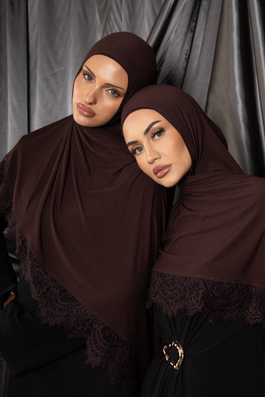 Chocolate Lace Jersey Set