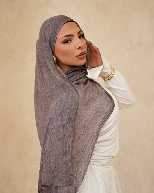 Taupe Textured Hijab