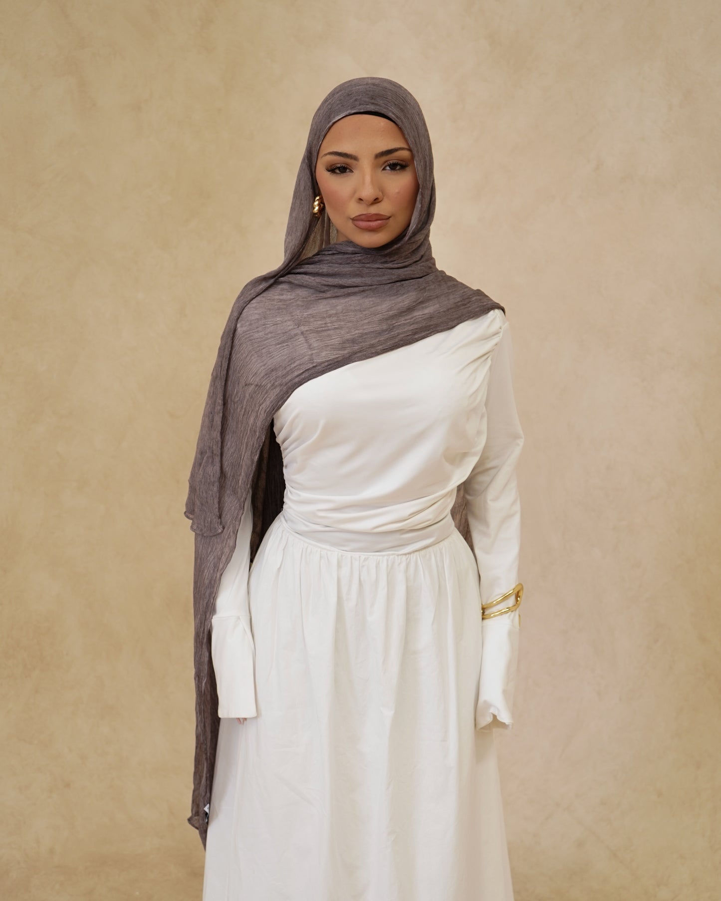 Taupe Textured Hijab