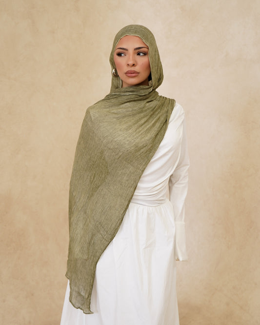 Olive Textured Hijab